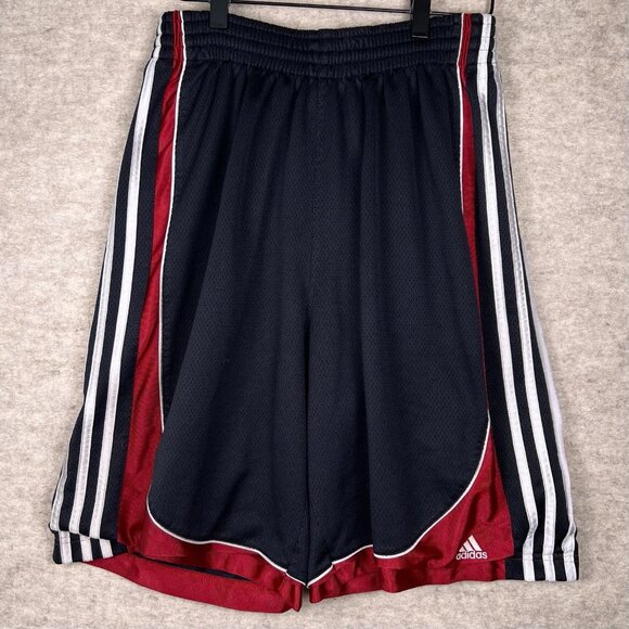 Adidas Dazzle Mesh Gym Shorts Mens Medium Black Athletic Basketball Y2K - Picture 2 of 15